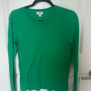 Green JCrew teddy sweater